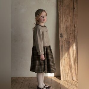 LOUISIELLA SERENIOZ DRESS Girls Plaid Dress